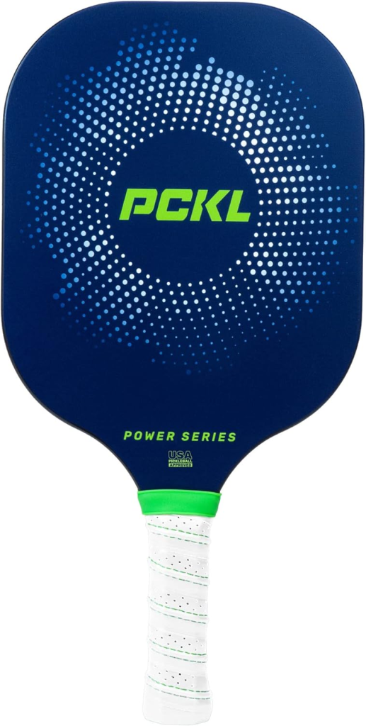 PCKL Pickleball Paddle Pro Series and Power Series | USA Pickleball Approved | Graphite Carbon Face | Edgeless Design | Choose Blue or White Pickleball Paddle